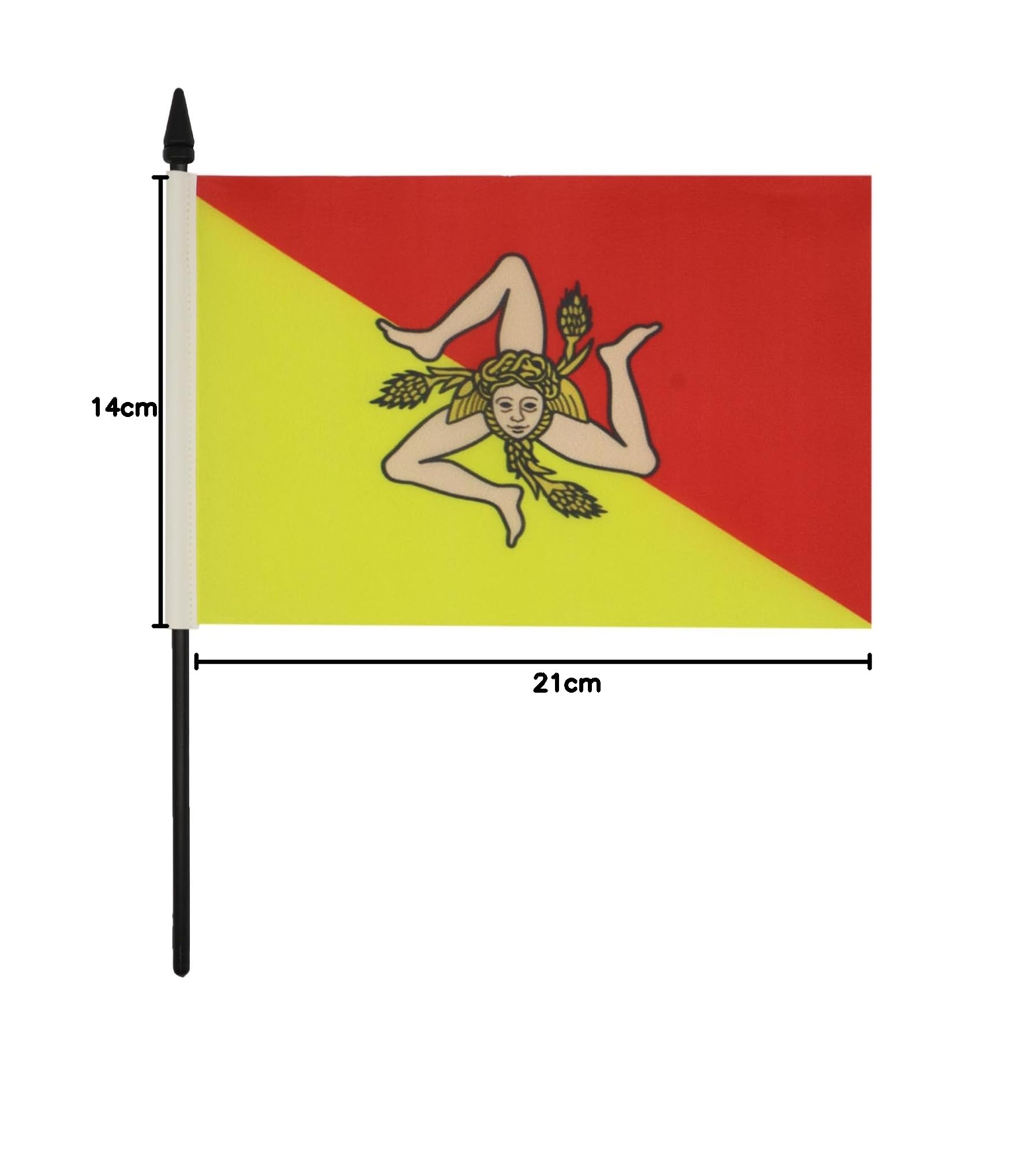 AZ FLAG Bandiera Da Tavolo Sicilia 21x14 cm - Piccola Bandierina Siciliana