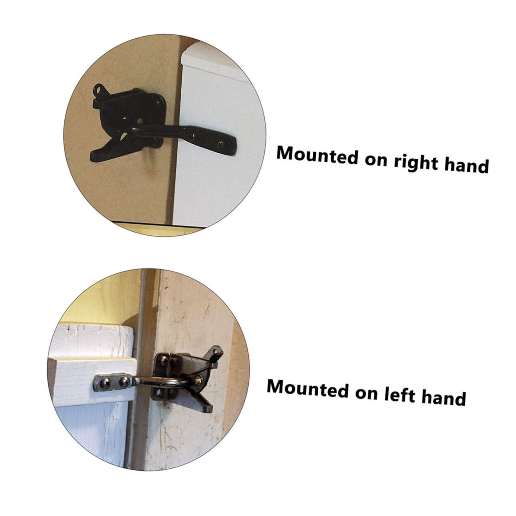 jojofuny 4pièces Serrure De Porte De Jardin Acier Verrouillage Automatique à Levier Verrouillage Pour Portail Bois Et Serrure De Sécurité Pratique Pour Clôture