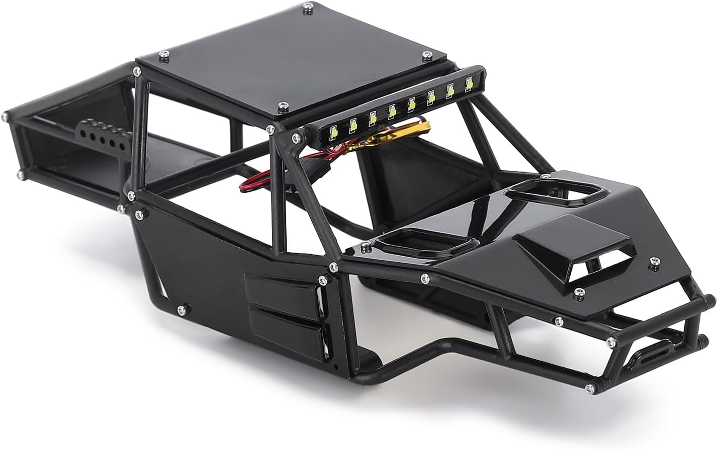 INJORA Rock Tarantula Nylon Buggy Body Shell Chassis Kit for TRX4M 1/18 RC Crawler Upgrade（Black）
