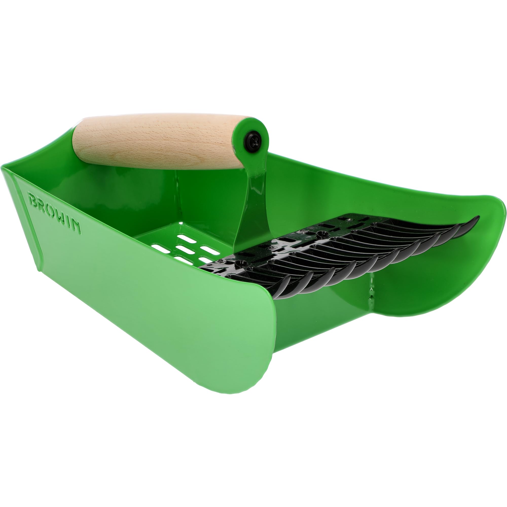 BROWIN® Beerenpflücker für kleine Früchte 705011 | Blaubeerpflücker zum Pflücken von Himbeeren, Brombeeren, Heidelbeeren und Johannisbeeren | grün aus Metall