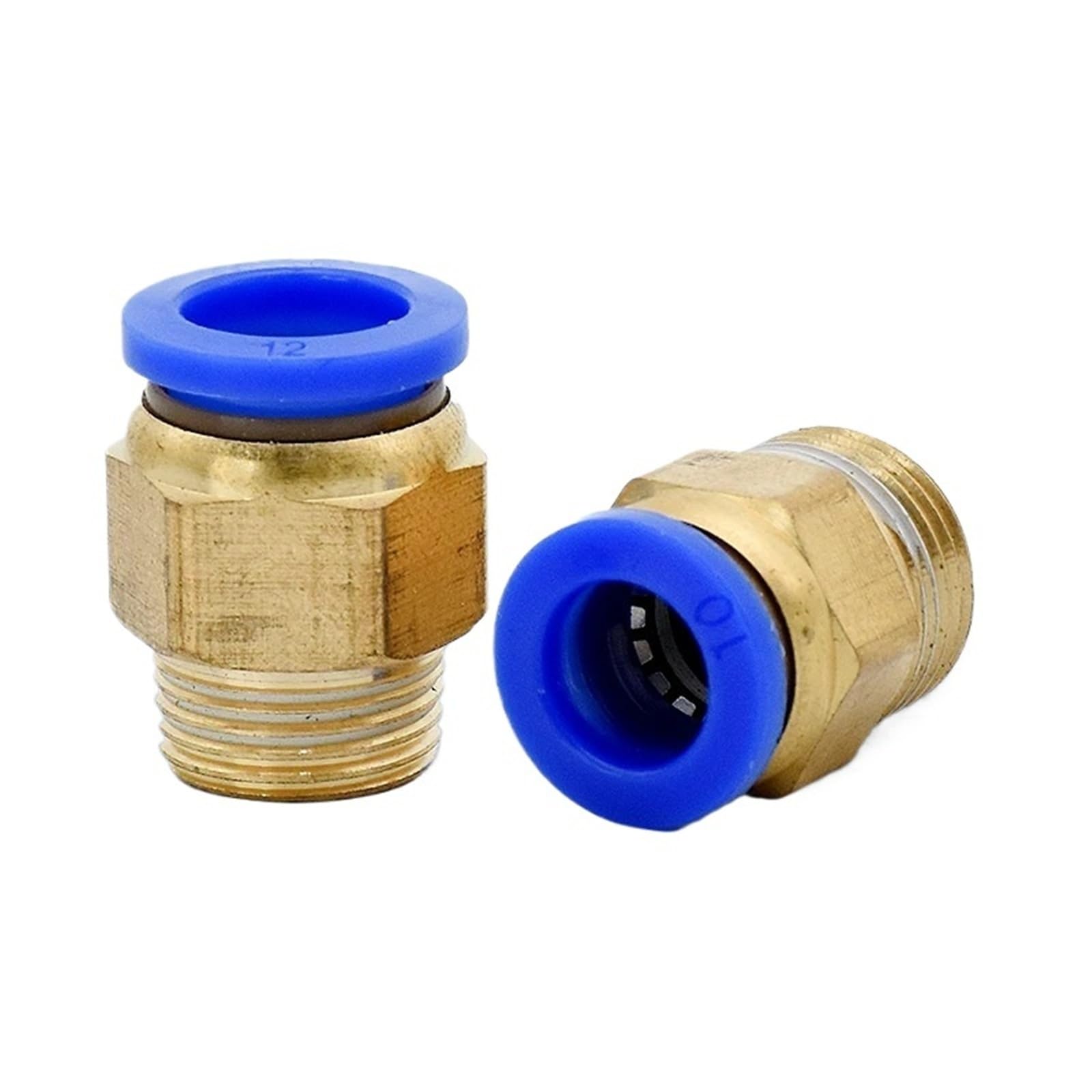 PC Aria Pneumatica 4mm 6mm 8mm 10mm Tubo Flessibile 1/4 "1/2" 3/8 "Filetto connettore del tubo Rapido Raccordo In Ottone 1 Pz(14mm Tube,1/2")