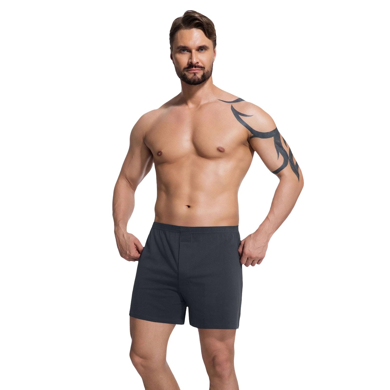 Pack de 3 calzoncillos tipo bóxer para hombre, de algodón, holgados