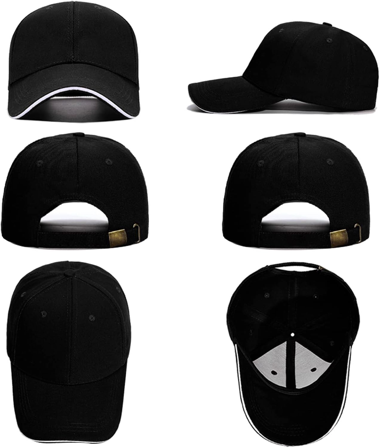 Custom Hat Design Your Own, 100% Cotton Baseball Cap Bulk Personalized Baseball Trucker Hats for Men & Women, 10 Pack