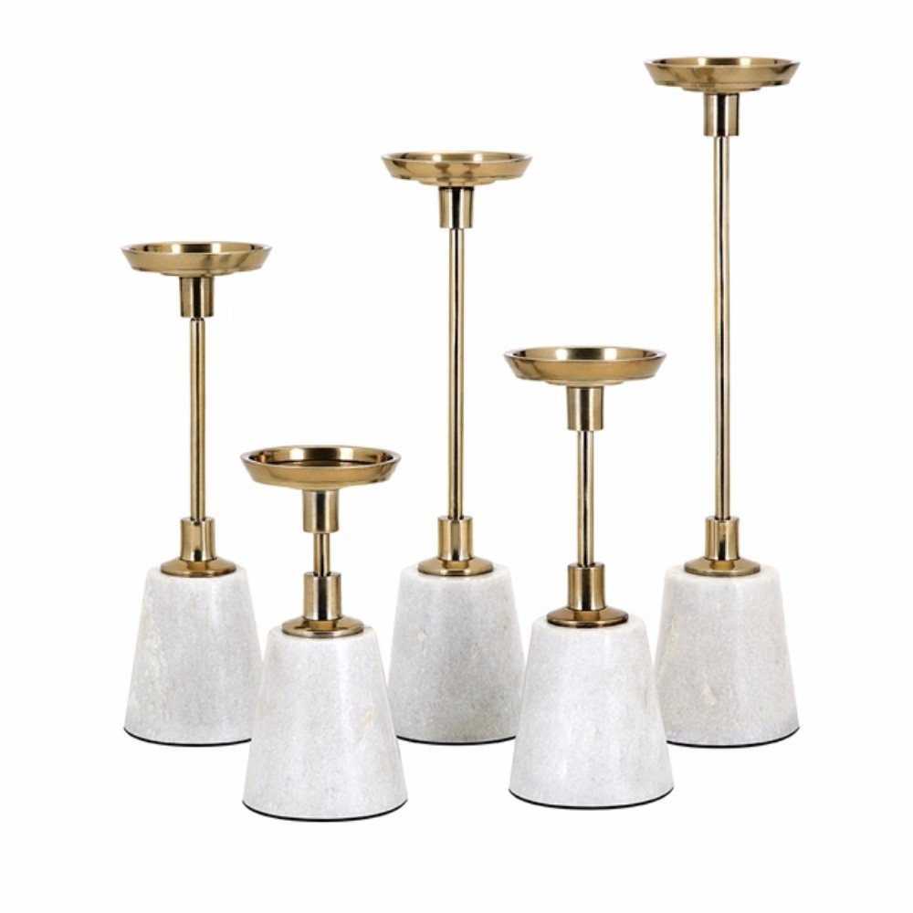 Benzara 14292-5 NK Darha Candleholders-Set of 5