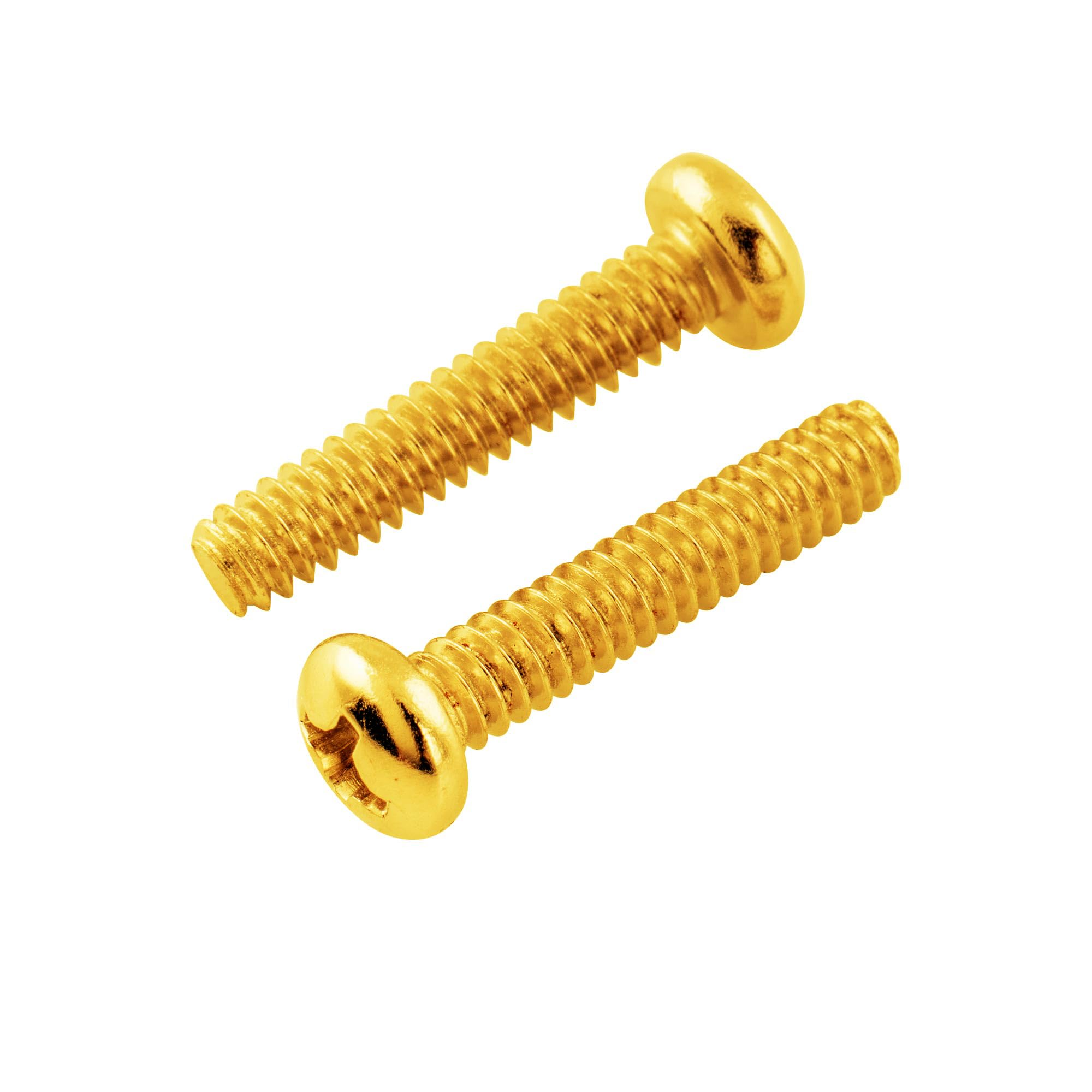 Musiclily Basic Metal Gwint Metryczny Wkręty Śruby do Przetwornik Single Coil 3,5x20mm, Złoty(20 szt.)