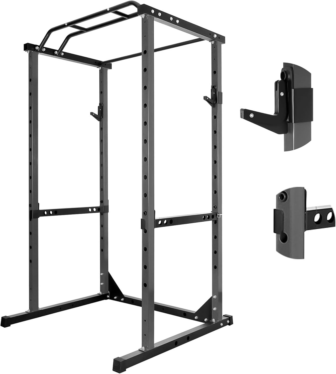KQZZIV KQZZIV Power Cage – 1200lbs Capacity with Adjustable J-Hooks & Safety Bars