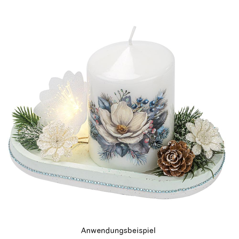 Bispol - Lot De 4 Bougies Piliers Blanches Claires - Diamètre