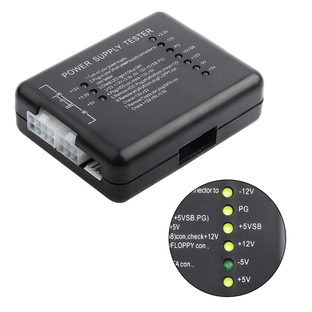 Power ply Tester, Computer Power ply Tester, Motherboard Tester, Compatible with Various Computer Systems