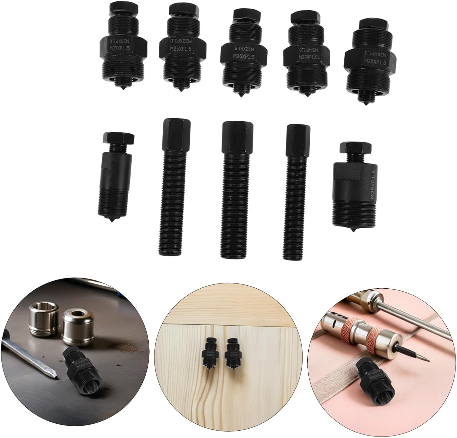10pcs Motorcycle Flywheel Puller Set with Rotor Removal Tools for Dirtbike ATV Small Engine Repair Compatible with Yamaha Blue