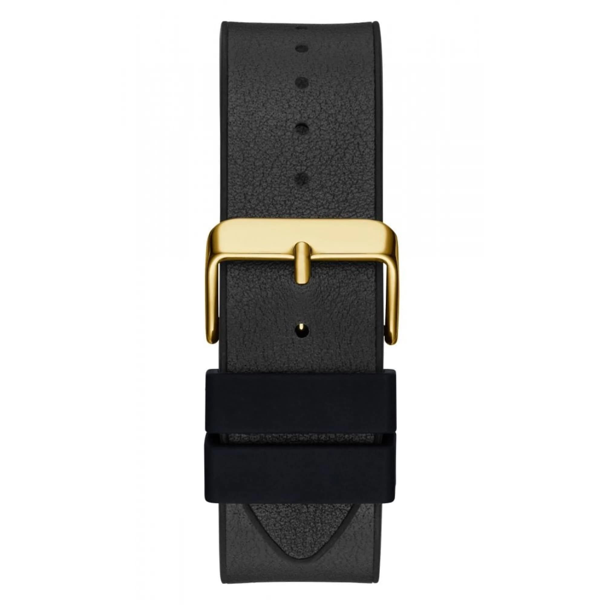 GUESS US Men's Gold-Tone and Black Analog Cutout Watch