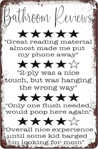 Yunking Style-1650 Bathroom Rules Tin Sign Toilet Quotes Bathroom Sign Funny Bathroom Decor Bathroom Signs Funny Bathroom Wall Art Decor Signs Funny Bathroom Signs Toilet Art Bathroom Wall Decor 12X8 Inch