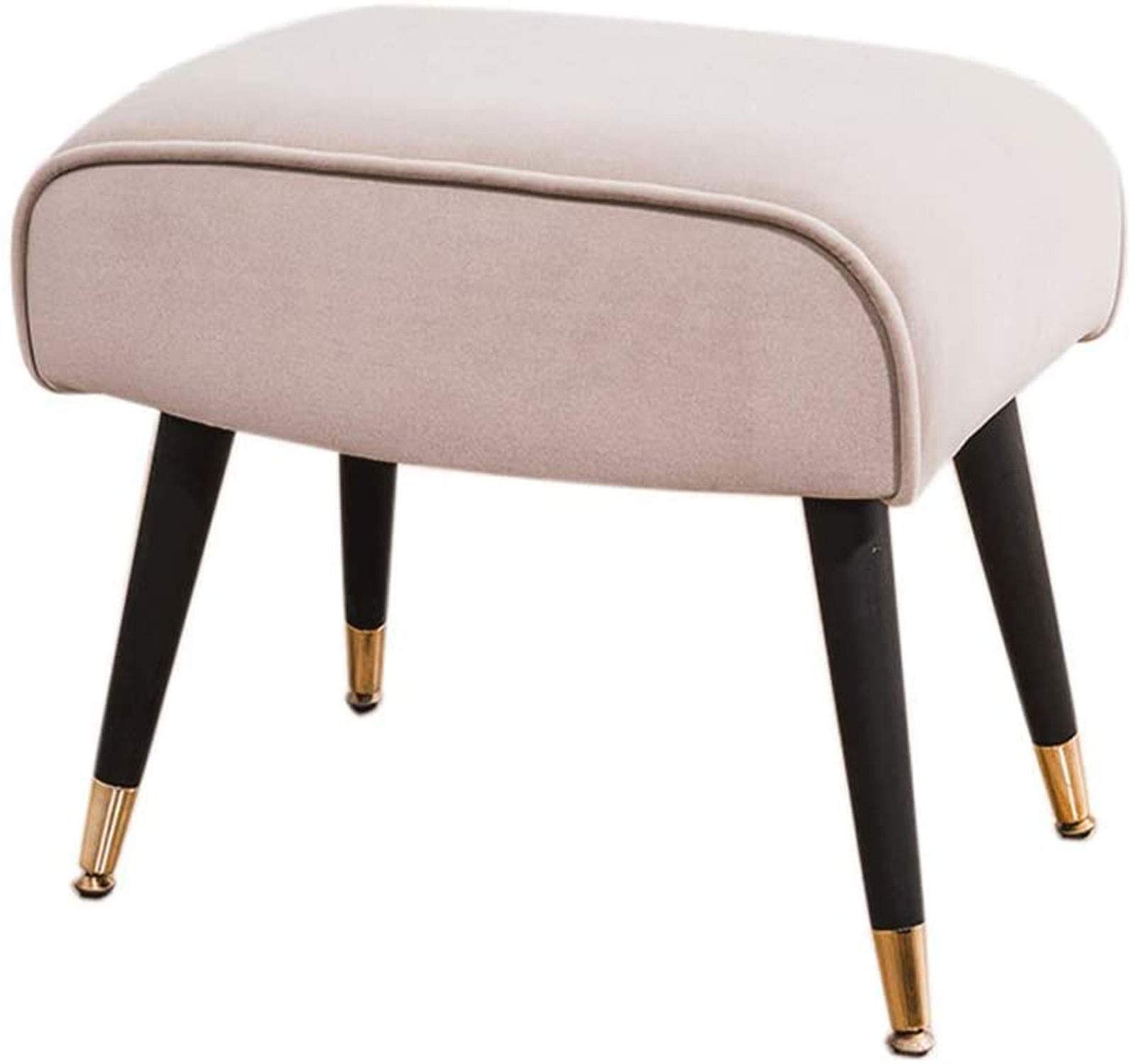 Élégant Tabouret à Langer Gris Clair - Repose-Pieds Moderne en Tissu Européen