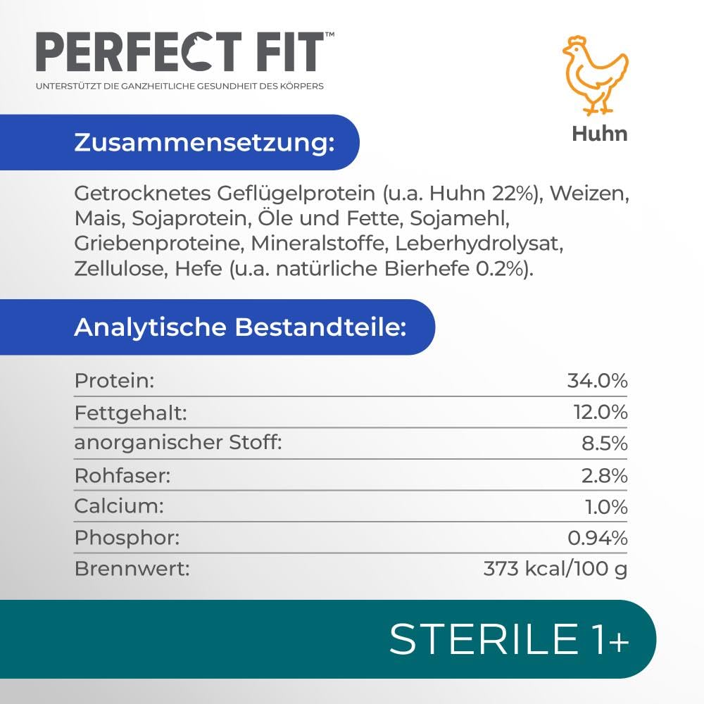 PERFECT FIT Sterile Adult Trockenfutter für Katzen 7 kg Huhn