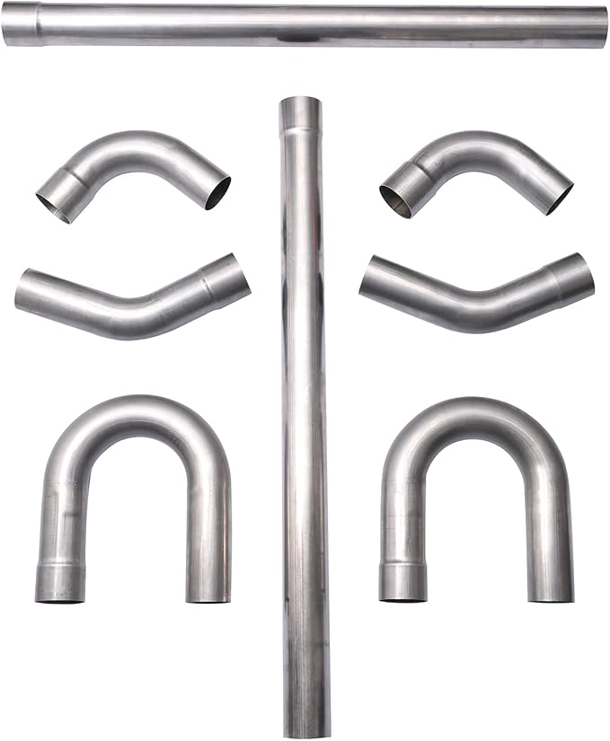 Floshine 8PCS DIY Stainless Steel Exhaust Pipe Kit
