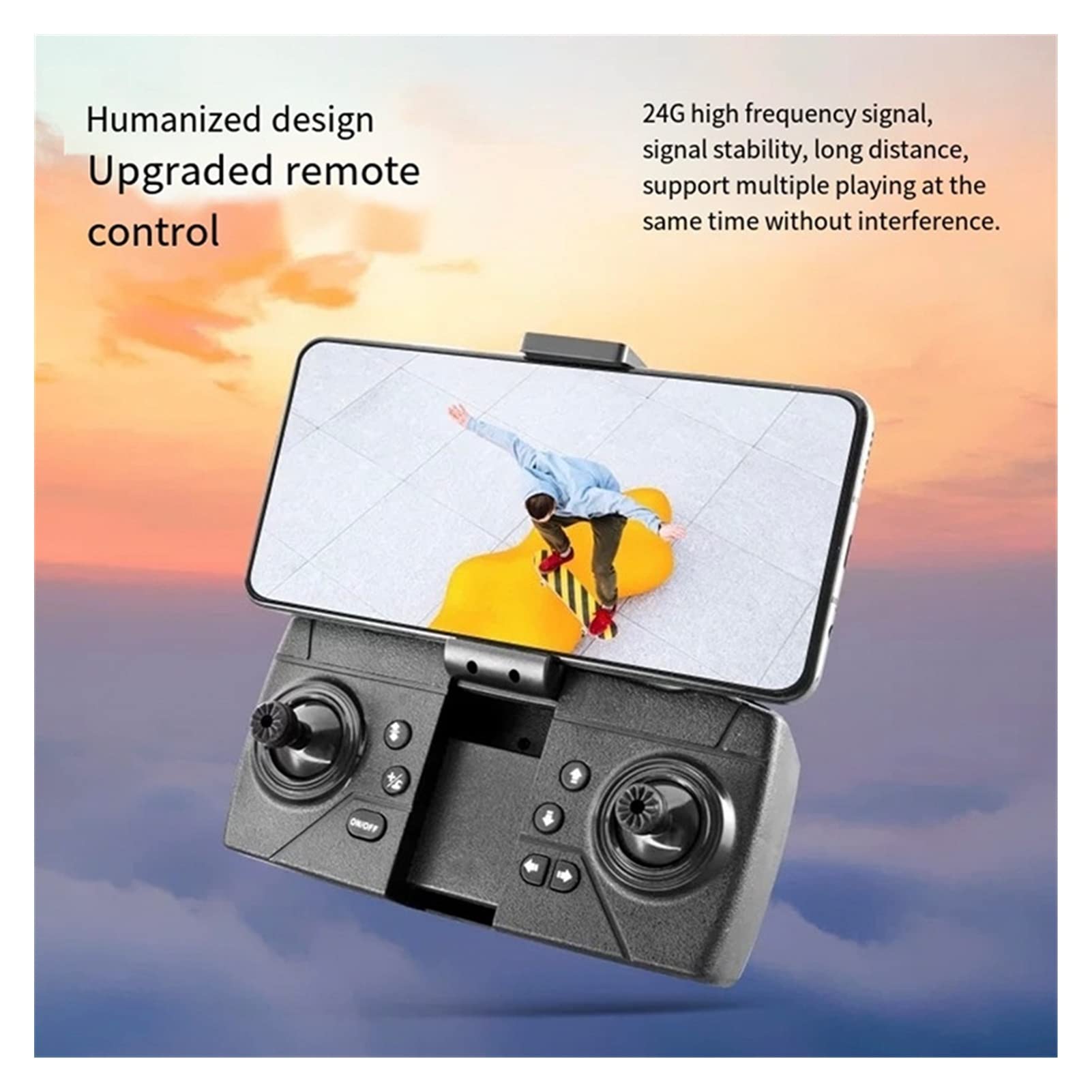 Drone Mini Drone 4K Podwójna kamera HD Kamera szerokokątna WiFi Fotografia lotnicza Helikopter Składany quadcopter Drone Toy (Kolor : 4K HD Szary Rozmiar : 1) (Brak szarej kamery 1)