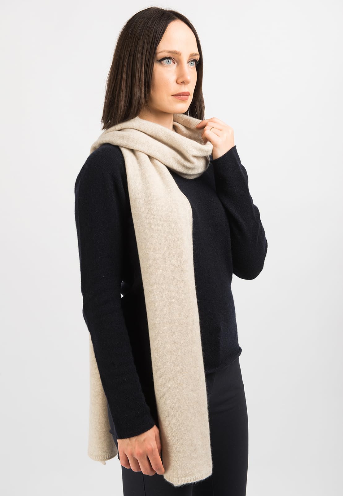 DALLE PIANE CASHMERE Sciarpa Donna 100% Cashmere | Sciarpa versatile in ogni stagione, elegante idea regalo per lei e per lui, autentico lusso italiano Made in Italy