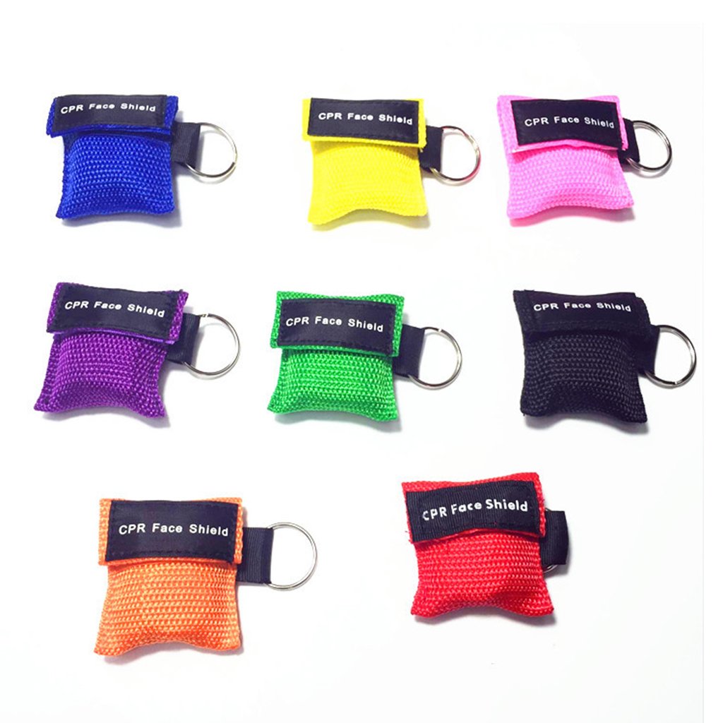 CLUB BOLLYWOOD CPR Mask Keychain Emergency Survial Rescue Face Shield for First Aid green | Other Health & Life Science | Other Health & Life Science