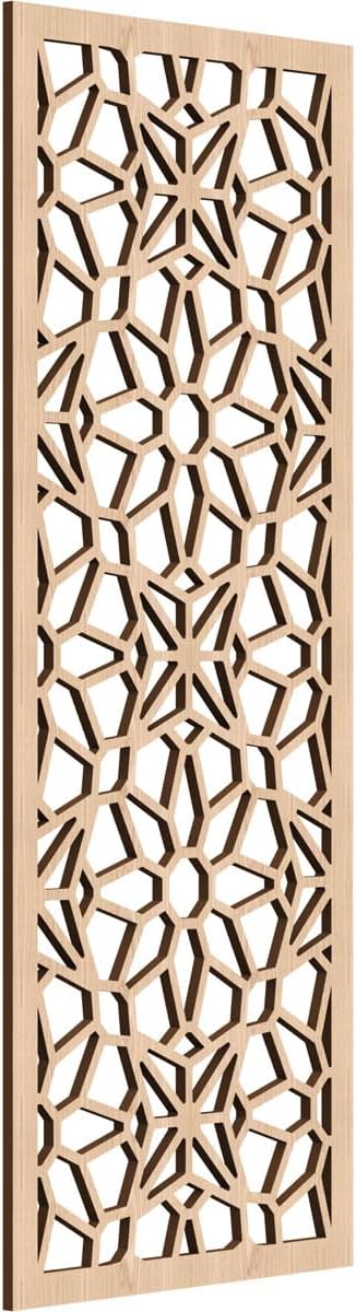 13 3/8"W x 34 3/8"H x 1/4"T Lock Haven Decorative Fretwork Wood Wall Panels, Red Oak