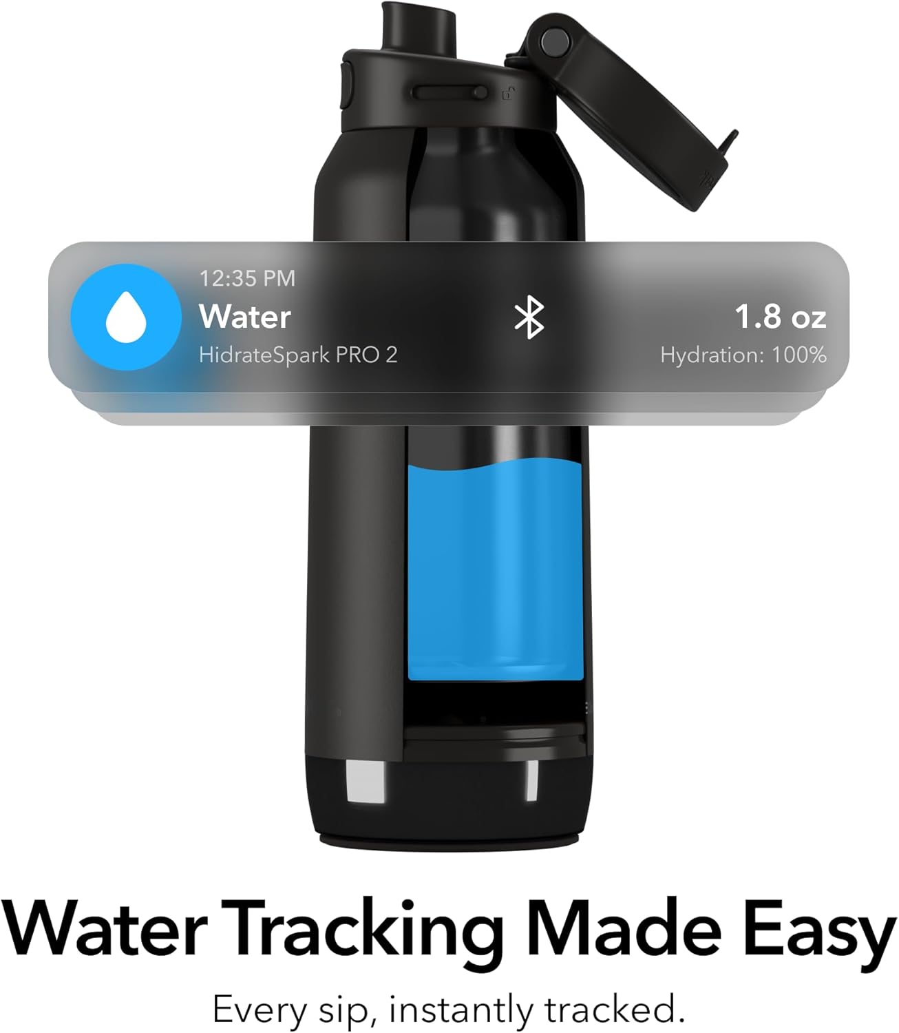 Hidrate Spark PRO 2 – Smart Hydration Bottle with Drink Reminders & Water Tracking, 32oz Stainless Steel – Syncs with Apple Health, Fitbit, Smart Rings & Smart Watches - Bundle Lid - Flamingo - Image 7