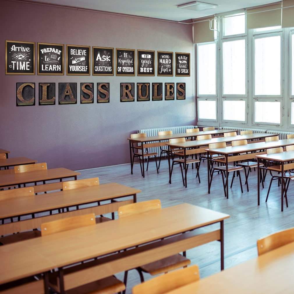 Classroom Decorations, 18 Pieces Bulletin Board Class Rules Posters for Classroom Decor, Inspirational Motivational Poster Quote Sign for School Teacher Supplies 8 61Ky6VBWkRL. AC SL1010