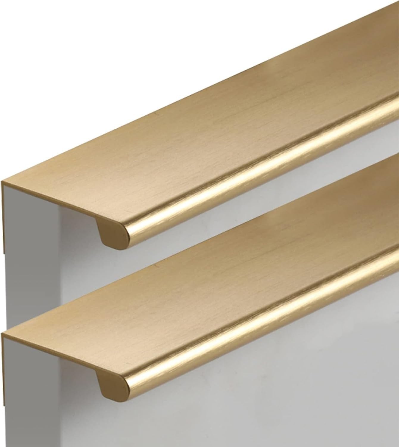 Ukryte uchwyty meblowe złote do szafek i komód 2 szt, długi uchwyt do szuflady kuchennej z aluminium, minimalizm wnętrza, Length 600mm, Length 600mm