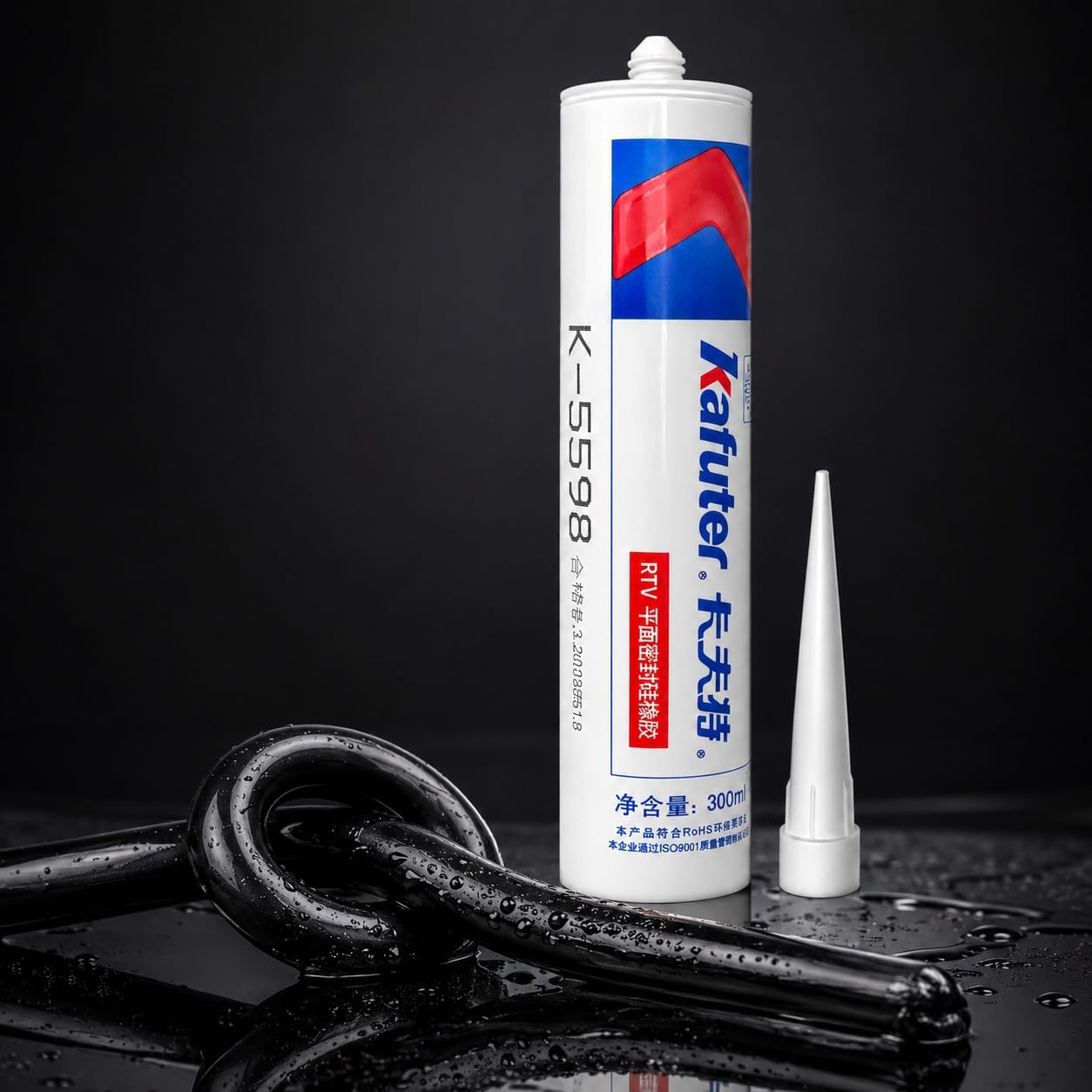 VIDOO Kafuter K-5598 Colle Pâte Mastic d'Assemblage 300ml, Adhésif d'Étanchéité Neutre sans Odeur pour Moteurs à Combustion