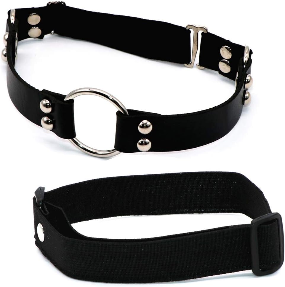 Adjustable Elastice 2 Rows Leather Leg Harness Garter Belt Punk Gothic Thigh Ring Garter