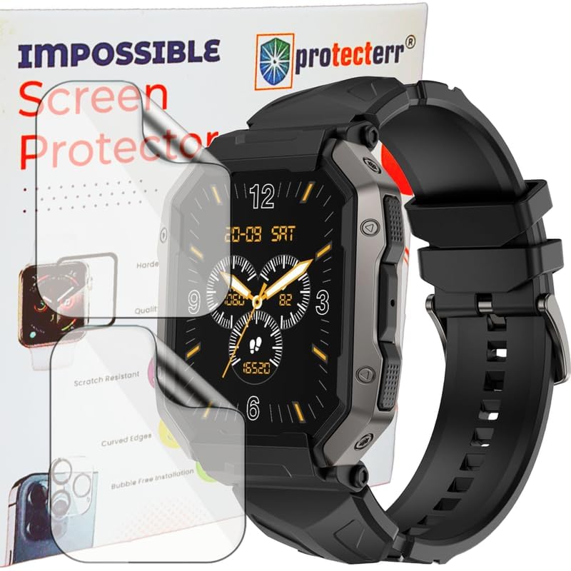 Image of 2-Pack Screen Guard for Fire-Boltt Cobra 1.78 inch inch Smartwatch Protector | Flexible, Unbreakable, Bubble-Free Installation | Not Tempered Glass |