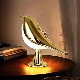OFiSEXPT Small Lamp for Bedroom Nightstand, Mini Bright Bird Led ...