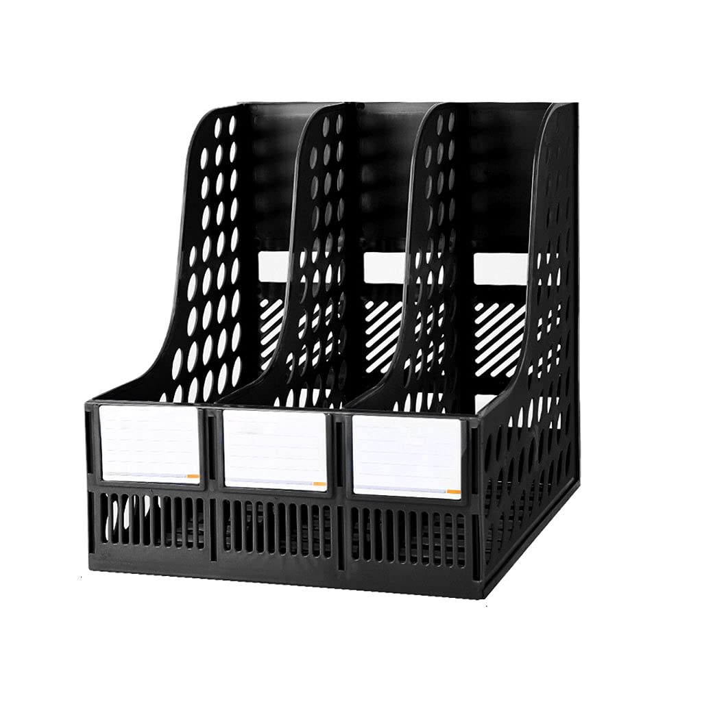 Estante para Archivos File Book Rack Desktop Organizer Vertical File Holder Desktop File Sorter Office Supplies Desk Accessories con Titular de Lápiz para organización y Almacenamiento