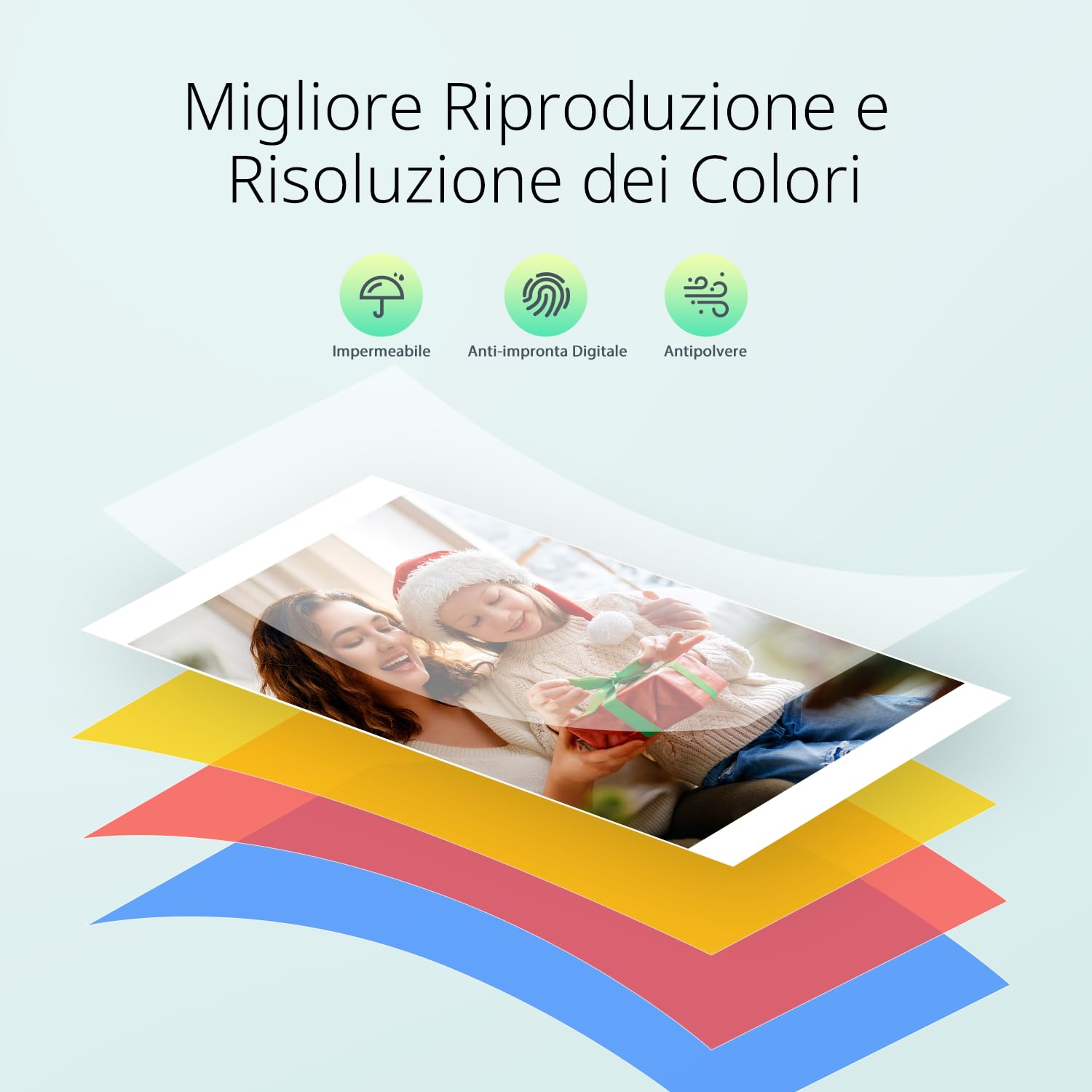 YOTON Stampante Foto Portatile, Stampant Fotografica per Cellulare con 1 Nastro Inchiostrato e 54 Carta da Stampa(6"x4"), Stampante WiFi per iOS/Android/Computer (MAC non supportato)