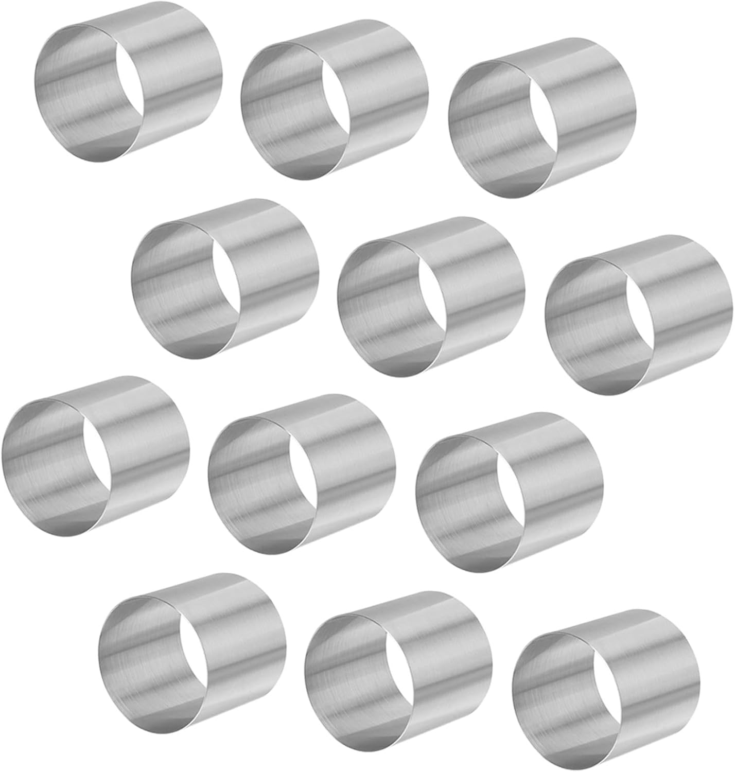 SHINEOFI 12pcs Small round Mousse Cake Rings 5x5x5cm Stainless Steel DIY Baking Mold Kitchen Bakeware for Home Dessert Making