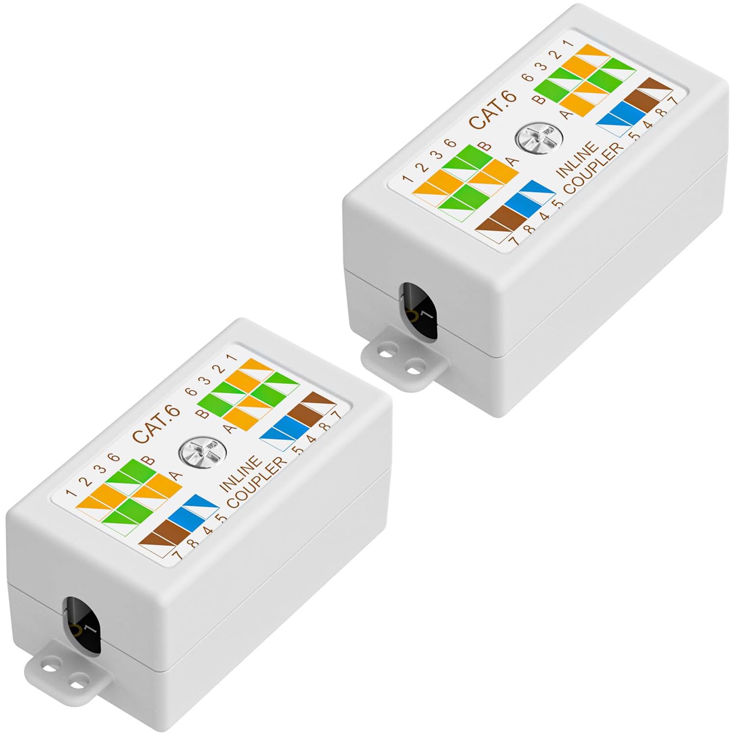 Greluma 2 Pz Scatola di giunzione Ethernet, scatola di giunzione Cat6, tipo Punch Down
