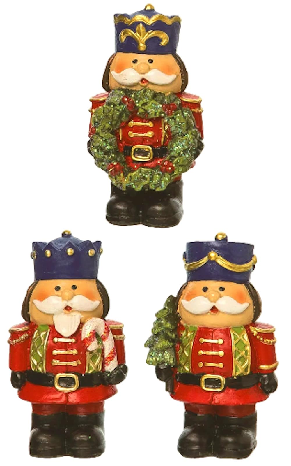 The Bridge Collection3" Christmas Solider Ornaments - Set of 3 - Home for The Holidays - Traditional Christmas Decor - Nutcracker Ornaments for Christmas Tree - Solider Christmas Ornaments