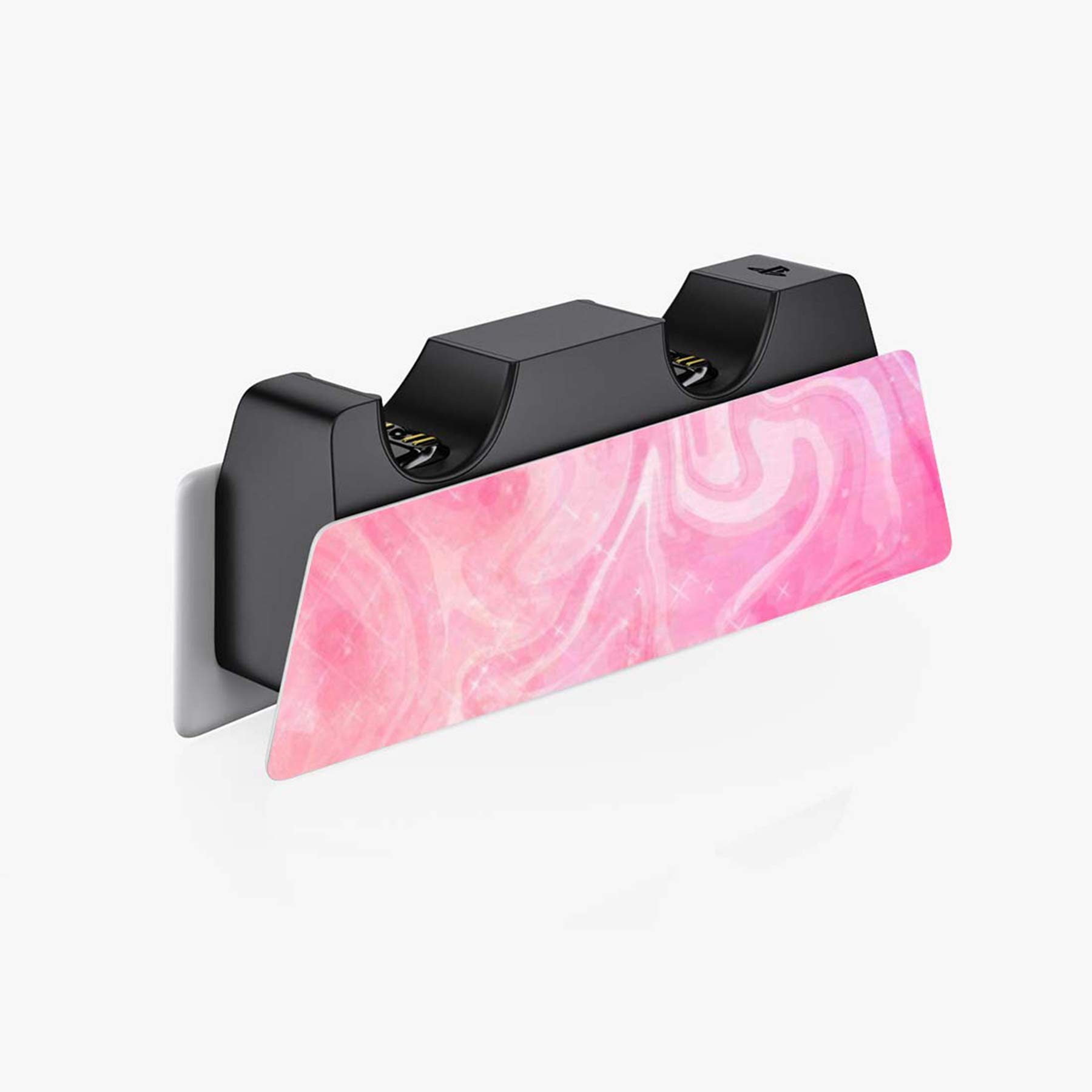 PlayVital Psychedelic Pink Full Set Skin Decal for ps5 Console Disc Edition,Sticker Vinyl Decal Cover for ps5 Controller & Charging Station & Headset & Media Remote - 4