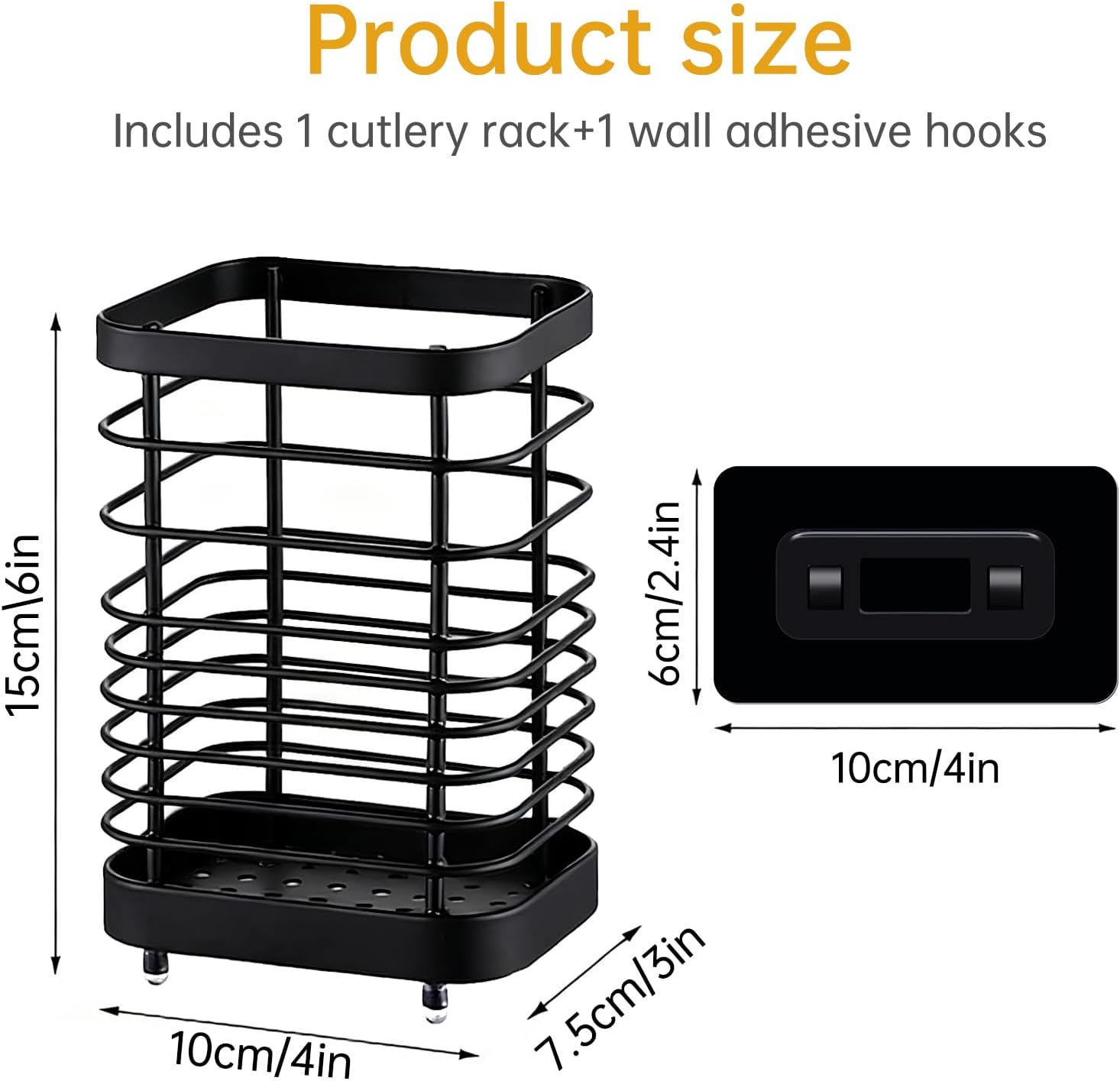 Stainless Steel Wall Mounted Utensil Holder for Kitchen Sink Drying Rack