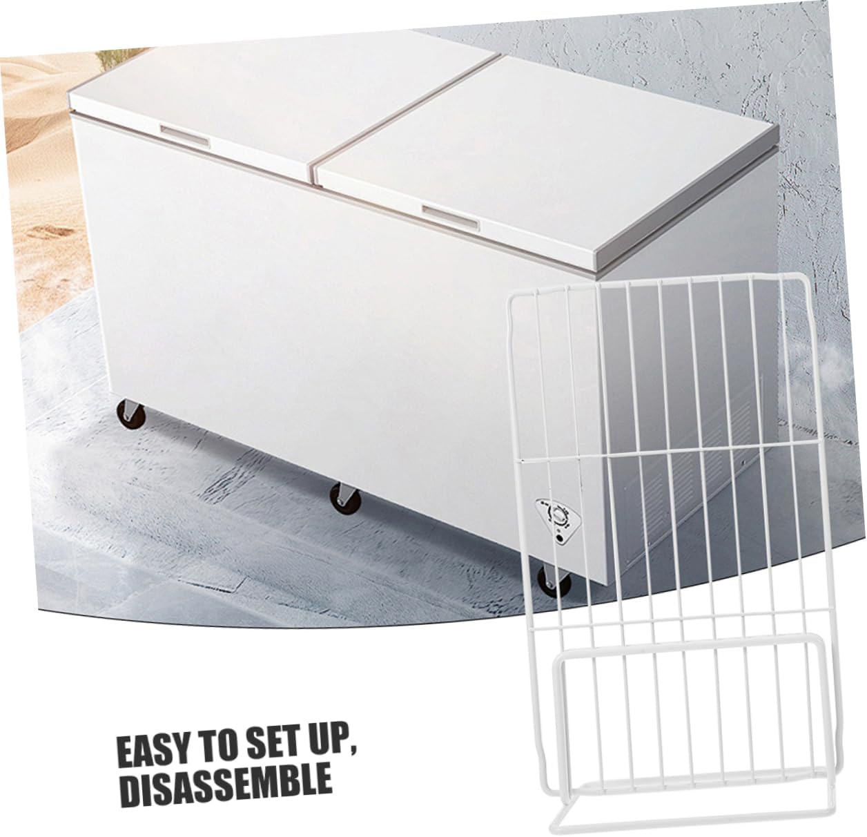 MAGICLULU 2Pcs Adjustable Shelf Separators for Freezer Fridge Breathable Mesh Design for Fresh Food Storage Easy Installation Expandable Dividers for Organizing Chest Freezer