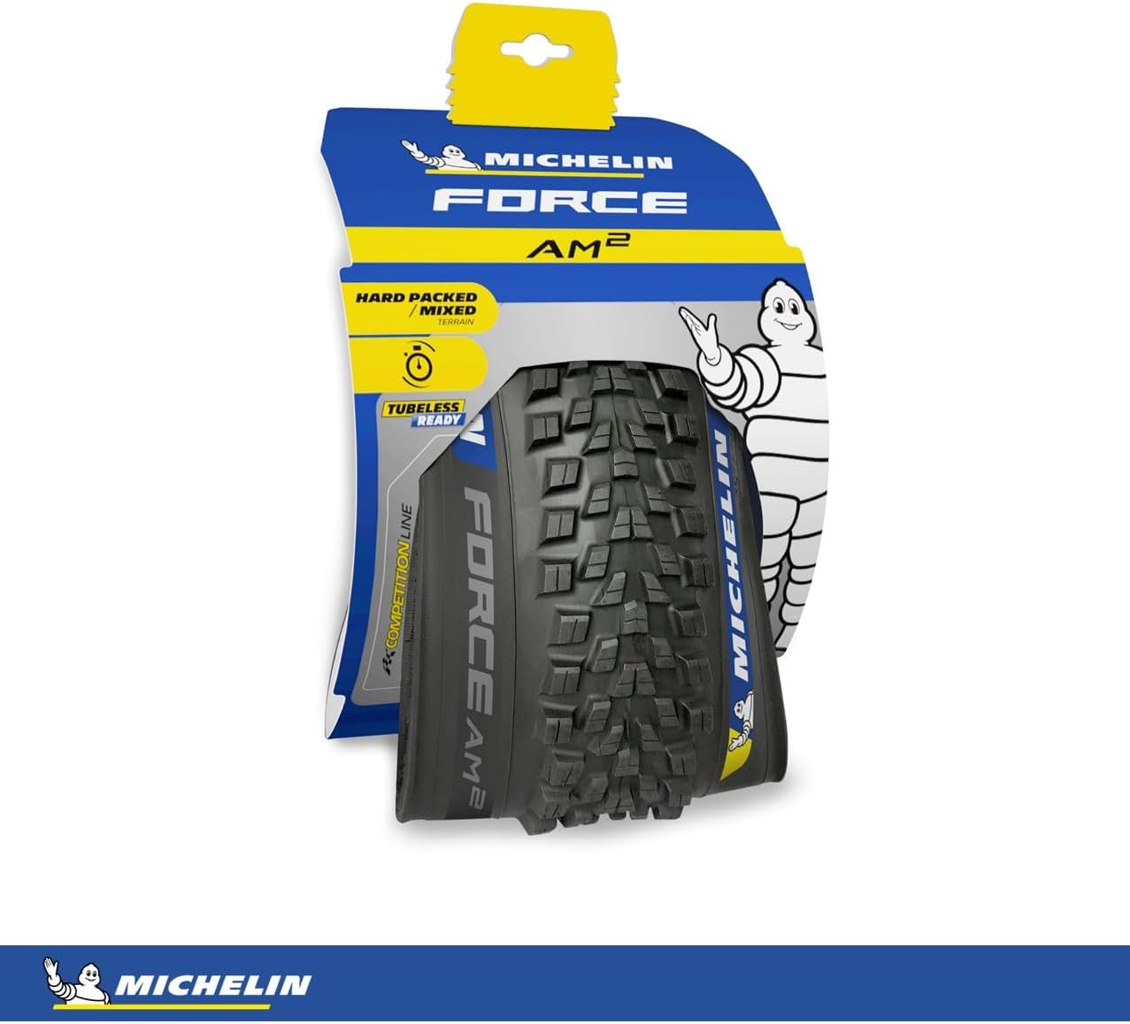 Michelin Force AM2 Tire Collection 29" & 27.5" Tubeless-Friendly, Gum-X Compound, GravityShield Casing for All Mountain & E-Bike Performance