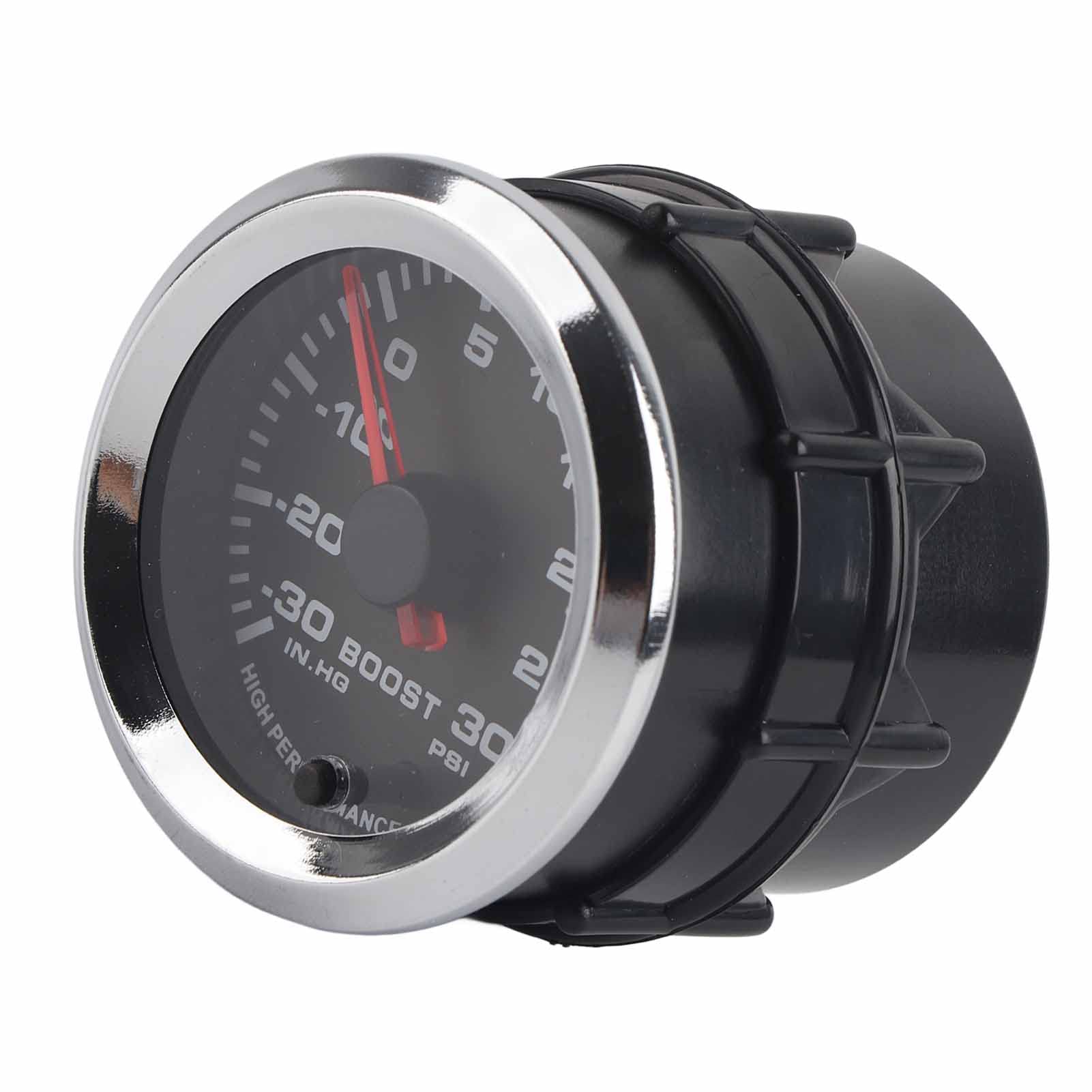 Turbo Bosta Manometra ciśnienia, uniwersalny typ wskaźnika z 7 kolorami wyświetlacz LED, zakres -30-30 psi, 52 mm średnicy dla pojazdów łodzi samochodowych 12V