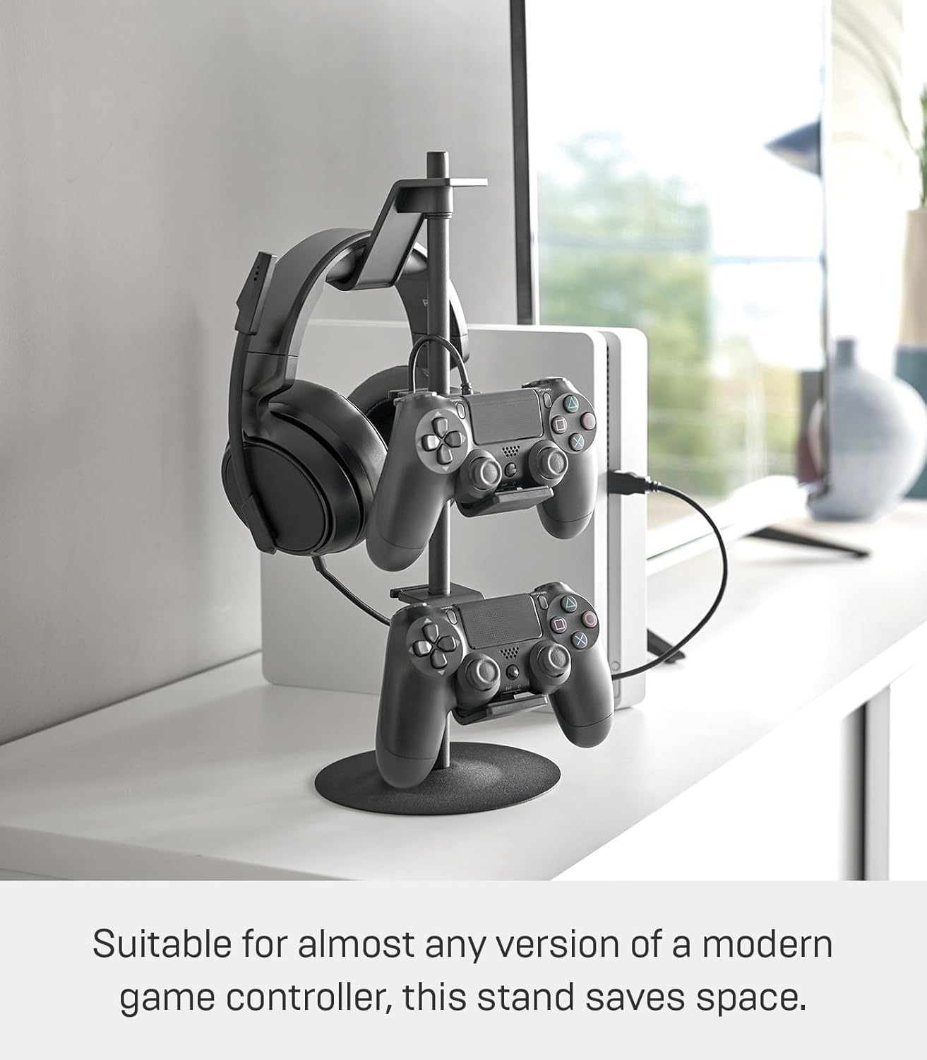 YAMAZAKI Home Smart Universal Adjustable Game Controller Stand/Controller Holder - Steel