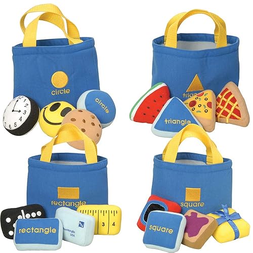 Constructive Playthings MTC-680 - Bolsas suaves para clasificar formas para niños, juego de 25 piezas