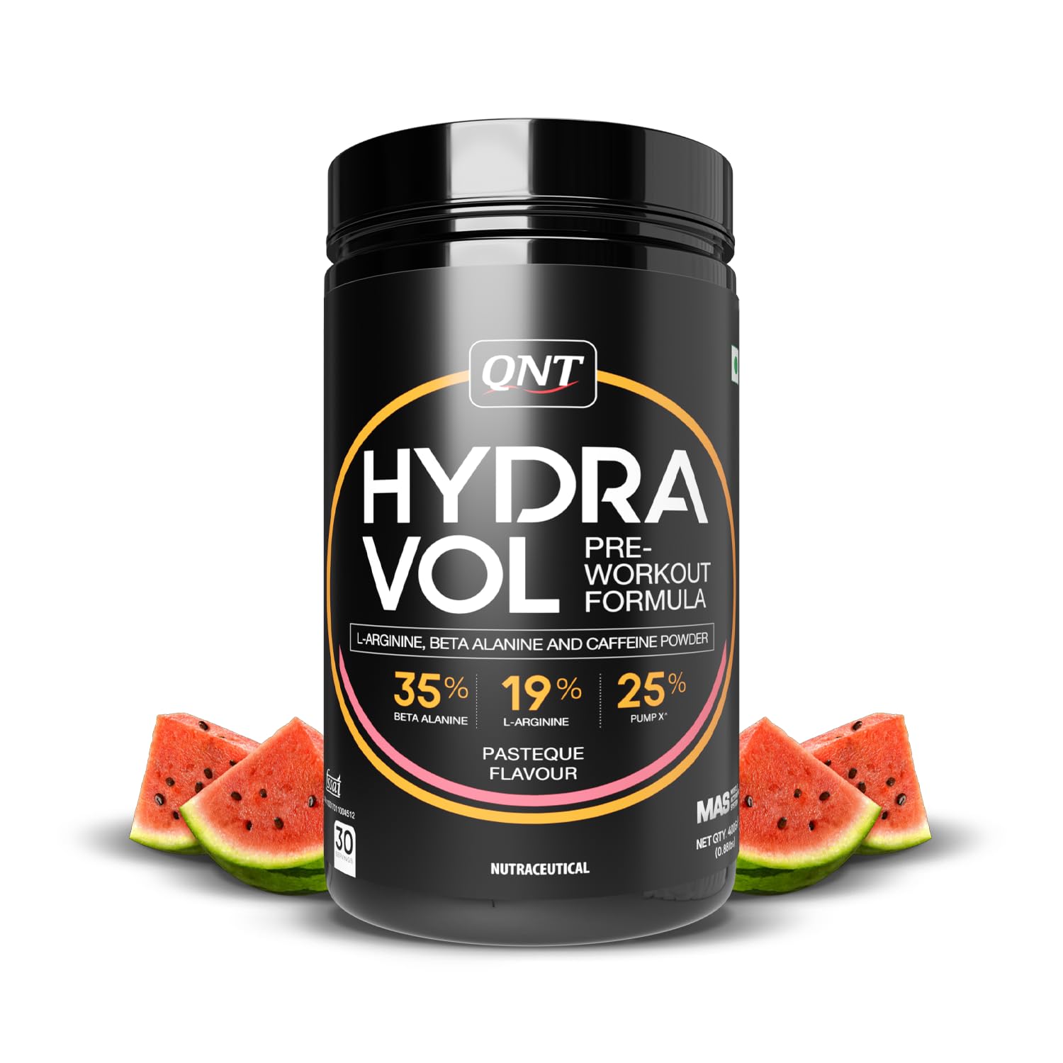 QNT Hydravol Pre-Workout Supplement with Creatine Monohydrate | 400g | Pasteque | 30 servings | Instant Energy & Quick Muscle Pump | 35% Beta-Alanine, Caffeine for Enhanced Focus & Muscle Strength (B084T27W7D) Amazon Price History, Amazon Price Tracker