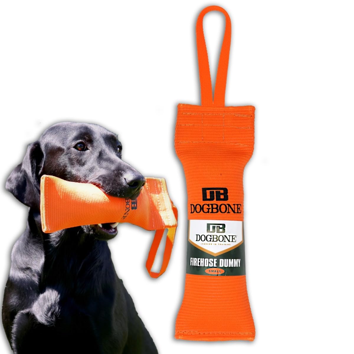 DogBone Firehose Dog Bumper for Hunting &amp; Sporting Dog Training - Perfect Floating Dummy for Water Retrieving &amp; Fetch - Ideal Canvas Alternative for Puppies or Adult Retrievers &amp; Includes Throw Loop