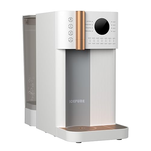 ICEPURE Encimera de filtro de agua de ósmosis inversa 4 en 1, sistema purificador de agua, dispensador de filtro de agua RO para el hogar caliente y