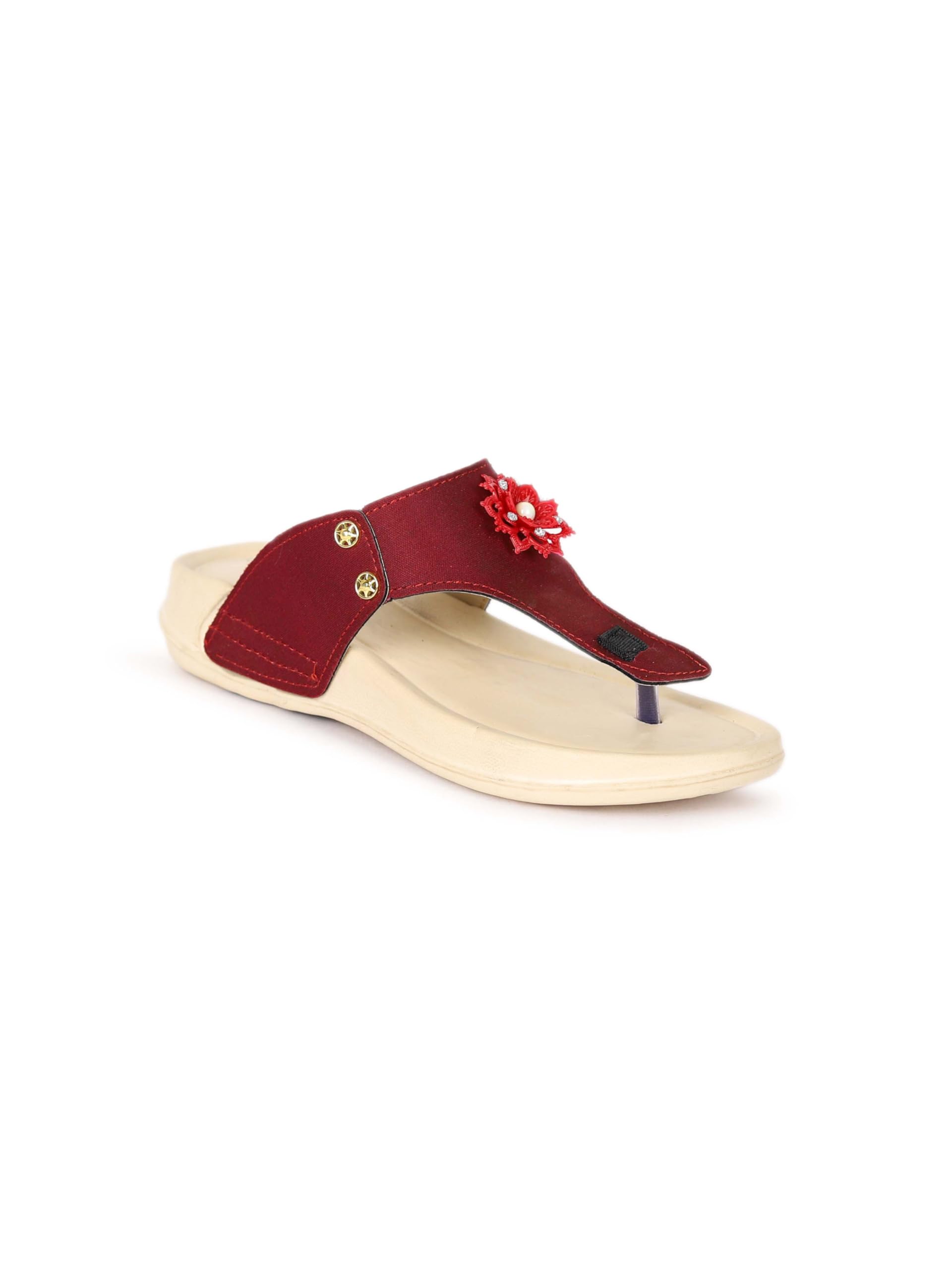 AADI Womens Red Fashionable Sandals, Comfortable Elegant Slip-on Slipper Open Toe Flats (B0CVV597NR) Amazon Price History, Amazon Price Tracker