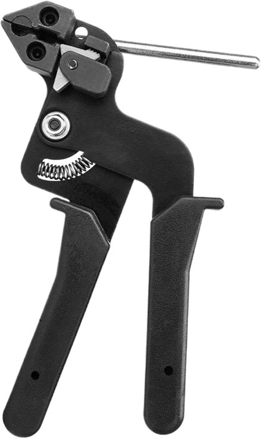 SHOKHI Cable Tie Pliers Stainless Steel Self-Locking Shears Highly Automated Belt Cutting Fastening Hand Tools Cable Tie Crimpers, Black
