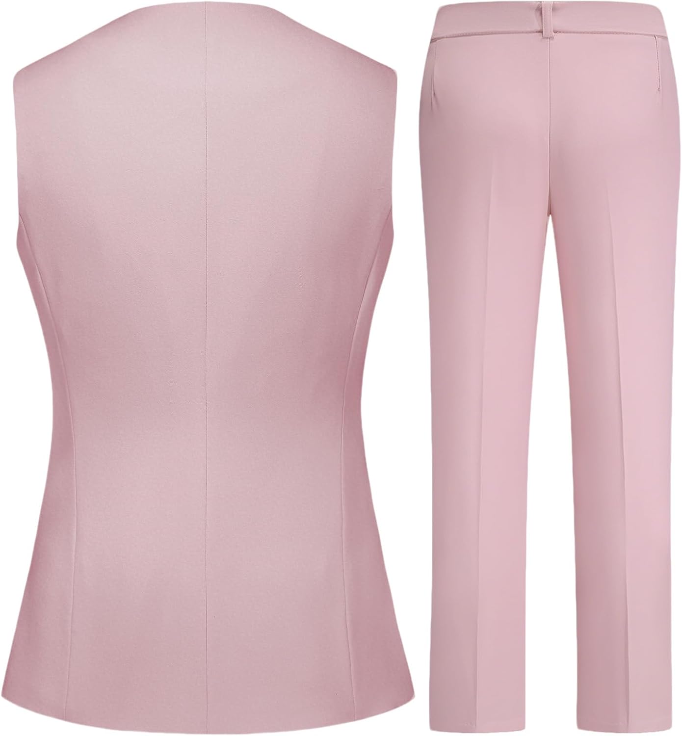 Women's 2 Piece Vest Pants Suits Dressy Business Casual Outfits Summer Sleeveless Blazer Set for Work Office
