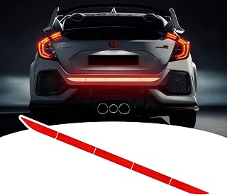 Car Rear Bumper Cover Guard Reflective Sticker Anti-Scratch Trunk Warning Reflective Protector for Universal Auto SUV Pickup Trucks(Red)