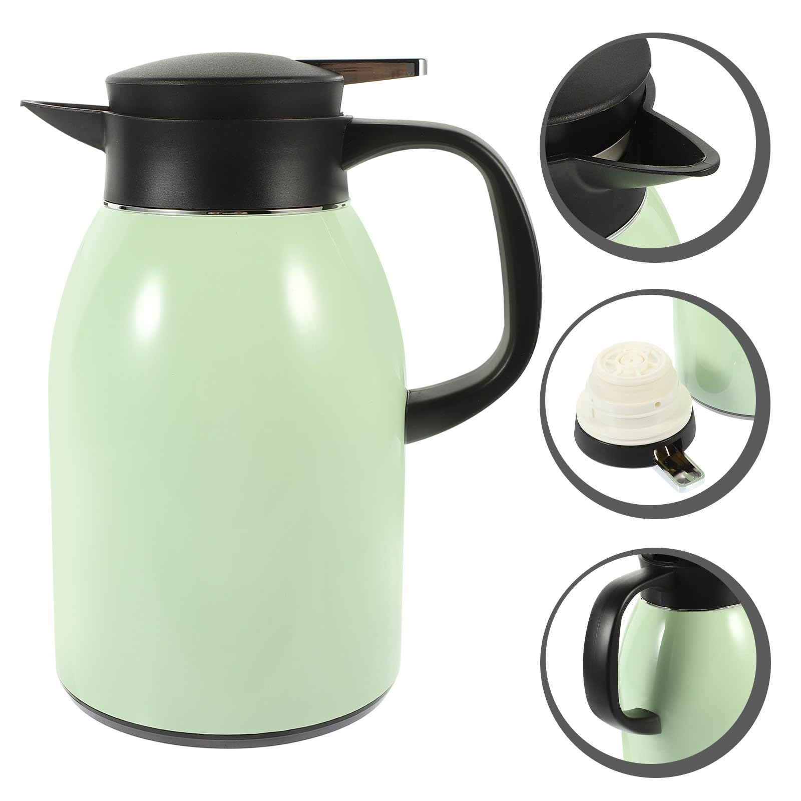SOLUSTRE Borraccia Termica in Acciaio Inox 1.6l Grande Capacità con Isolamento a Lunga Durata per Ufficio e Casa Design Semplice e Resistente