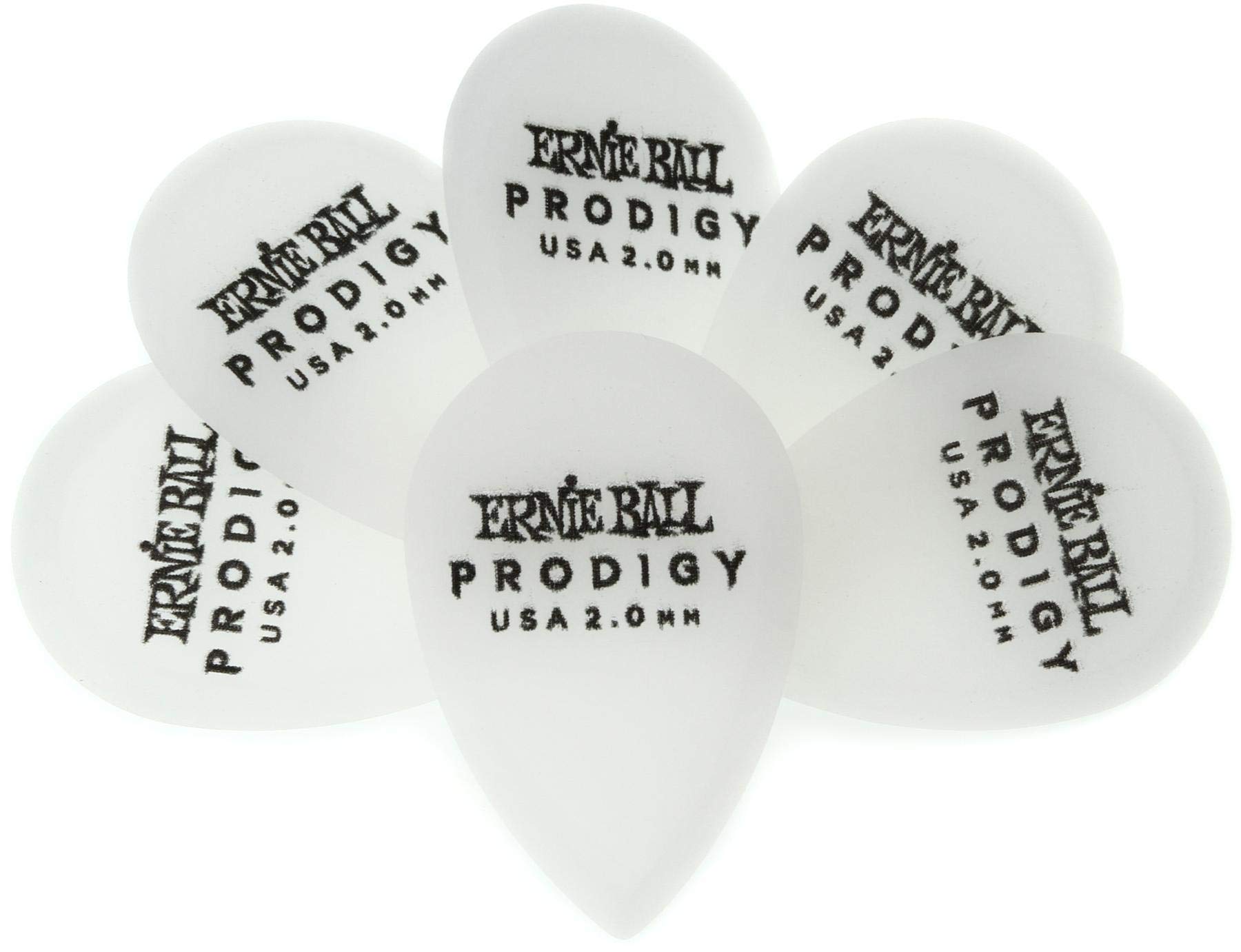 Ernie Ball 2.0Mm Teardrop Prodigy Seçtikleri 6'Lı Paket Beyaz